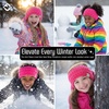 image:imageFunky Junque Exclusives Kids Ear Warmer Headband  Fleece Lined Winter Ear Wrap for Toddler Girls amp Boys Cozy Knit Head Warmer amp Earmuff Headband for Cold Weather  IvoryCandy Pink