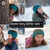 image:imageFunky Junque Exclusives Kids Ear Warmer Headband  Fleece Lined Winter Ear Wrap for Toddler Girls amp Boys Cozy Knit Head Warmer amp Earmuff Headband for Cold Weather  Candy PinkTeal