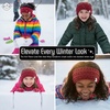 image:imageFunky Junque Exclusives Kids Ear Warmer Headband  Fleece Lined Winter Ear Wrap for Toddler Girls amp Boys Cozy Knit Head Warmer amp Earmuff Headband for Cold Weather  IvoryDark Rose