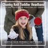 image:imageFunky Junque Exclusives Kids Ear Warmer Headband  Fleece Lined Winter Ear Wrap for Toddler Girls amp Boys Cozy Knit Head Warmer amp Earmuff Headband for Cold Weather  IvoryRed