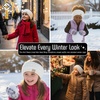 image:imageFunky Junque Exclusives Kids Ear Warmer Headband  Fleece Lined Winter Ear Wrap for Toddler Girls amp Boys Cozy Knit Head Warmer amp Earmuff Headband for Cold Weather  Candy PinkIvory