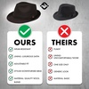 image:imageFunky Junque Fedora Hats for Men  Classic Wool Blend Trilby Dress Hat Short Brim Mens Fedoras for Formal amp Casual WearBlack