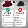 image:imageFunky Junque Fedora Hats for Men  Classic Wool Blend Trilby Dress Hat Short Brim Mens Fedoras for Formal amp Casual WearBurgundy