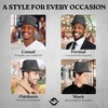 image:imageFunky Junque Fedora Hats for Men  Classic Wool Blend Trilby Dress Hat Short Brim Mens Fedoras for Formal amp Casual WearCharcoal