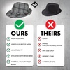 image:imageFunky Junque Fedora Hats for Men  Classic Wool Blend Trilby Dress Hat Short Brim Mens Fedoras for Formal amp Casual WearCheckered Light Grey