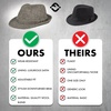 image:imageFunky Junque Fedora Hats for Men  Classic Wool Blend Trilby Dress Hat Short Brim Mens Fedoras for Formal amp Casual WearHerringbone BrownBlack