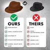 image:imageFunky Junque Fedora Hats for Men  Classic Wool Blend Trilby Dress Hat Short Brim Mens Fedoras for Formal amp Casual WearLight Brown