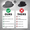 image:imageFunky Junque Fedora Hats for Men  Classic Wool Blend Trilby Dress Hat Short Brim Mens Fedoras for Formal amp Casual WearLight Grey