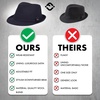 image:imageFunky Junque Fedora Hats for Men  Classic Wool Blend Trilby Dress Hat Short Brim Mens Fedoras for Formal amp Casual WearNavy