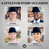 image:imageFunky Junque Fedora Hats for Men  Classic Wool Blend Trilby Dress Hat Short Brim Mens Fedoras for Formal amp Casual WearNavy