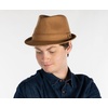 image:imageFunky Junque Fedora Hats for Men  Classic Wool Blend Trilby Dress Hat Short Brim Mens Fedoras for Formal amp Casual WearTan