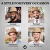 image:imageFunky Junque Fedora Hats for Men  Classic Wool Blend Trilby Dress Hat Short Brim Mens Fedoras for Formal amp Casual WearTan