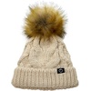 image:imageFunky Junque Fleece Lined Baby Beanie  Soft Cozy Cable Knit Winter Hat with Pom Pom for Infants 012 MonthsBeige