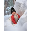 image:imageFunky Junque Fleece Lined Baby Beanie  Soft Cozy Cable Knit Winter Hat with Pom Pom for Infants 012 MonthsBlack