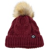 image:imageFunky Junque Fleece Lined Baby Beanie  Soft Cozy Cable Knit Winter Hat with Pom Pom for Infants 012 MonthsBurgundy