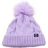 image:imageFunky Junque Fleece Lined Baby Beanie  Soft Cozy Cable Knit Winter Hat with Pom Pom for Infants 012 MonthsLavender