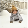 image:imageFunky Junque Fleece Lined Baby Beanie  Soft Cozy Cable Knit Winter Hat with Pom Pom for Infants 012 MonthsTan