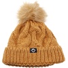 image:imageFunky Junque Fleece Lined Baby Beanie  Soft Cozy Cable Knit Winter Hat with Pom Pom for Infants 012 MonthsTan