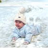 image:imageFunky Junque Fleece Lined Baby Beanie  Soft Cozy Cable Knit Winter Hat with Pom Pom for Infants 012 MonthsWhite