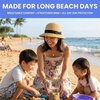 image:imageFunky Junque Foldable Wide Brim Straw Sun Hat Packable Beach Cap  Breathable woven straw sun hat with inner sweatband for beach days travel poolside amp summer styleNatural