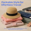 image:imageFunky Junque Foldable Wide Brim Straw Sun Hat Packable Beach Cap  Breathable woven straw sun hat with inner sweatband for beach days travel poolside amp summer styleNatural