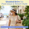 image:imageFunky Junque Foldable Wide Brim Straw Sun Hat Packable Beach Cap  Breathable woven straw sun hat with inner sweatband for beach days travel poolside amp summer styleBrown Mix