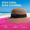 image:imageFunky Junque Foldable Wide Brim Straw Sun Hat Packable Beach Cap  Breathable woven straw sun hat with inner sweatband for beach days travel poolside amp summer styleBrown Mix