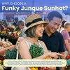image:imageFunky Junque Foldable Wide Brim Straw Sun Hat Packable Beach Cap  Breathable woven straw sun hat with inner sweatband for beach days travel poolside amp summer styleBrown Mix