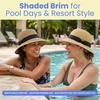 image:imageFunky Junque Foldable Wide Brim Straw Sun Hat Packable Beach Cap  Breathable woven straw sun hat with inner sweatband for beach days travel poolside amp summer styleNatural