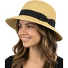 image:imageFunky Junque Foldable Wide Brim Straw Sun Hat Packable Beach Cap  Breathable woven straw sun hat with inner sweatband for beach days travel poolside amp summer styleNatural
