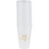 image:imageFunky Junque Frost Flex Cups Margs and Matrimony Bachelorette Plastic Cups with Sayings 12 Pack 14oz12 Just Married Gold