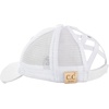 image:imageFunky Junque Girls Criss Cross Ponytail Baseball Cap Kids Messy Bun Hat  Lightweight mesh cap with criss cross elastic bands for camping playgrounds softball volleyball amp recessSmiley Face  WhitePink