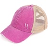 image:imageFunky Junque Girls Criss Cross Ponytail Baseball Cap Kids Messy Bun Hat  Lightweight mesh cap with criss cross elastic bands for camping playgrounds softball volleyball amp recessGrape Washed