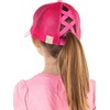 image:imageFunky Junque Girls Criss Cross Ponytail Baseball Cap Kids Messy Bun Hat  Lightweight mesh cap with criss cross elastic bands for camping playgrounds softball volleyball amp recessTie Dye  Orange