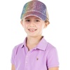 image:imageFunky Junque Girls Criss Cross Ponytail Baseball Cap Kids Messy Bun Hat  Lightweight mesh cap with criss cross elastic bands for camping playgrounds softball volleyball amp recessChunky Glitter Ombre  Mermaid Inspired Colors