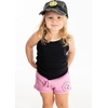 image:imageFunky Junque Girls Criss Cross Ponytail Baseball Cap Kids Messy Bun Hat  Lightweight mesh cap with criss cross elastic bands for camping playgrounds softball volleyball amp recessSmiley Face  Camo BlackYellow