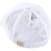image:imageFunky Junque Girls Criss Cross Ponytail Baseball Cap Kids Messy Bun Hat  Lightweight mesh cap with criss cross elastic bands for camping playgrounds softball volleyball amp recessBee Happy  White