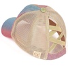 image:imageFunky Junque Girls Criss Cross Ponytail Baseball Cap Kids Messy Bun Hat  Lightweight mesh cap with criss cross elastic bands for camping playgrounds softball volleyball amp recessGlitter  Pink Multi Ombre