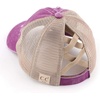 image:imageFunky Junque Girls Criss Cross Ponytail Baseball Cap Kids Messy Bun Hat  Lightweight mesh cap with criss cross elastic bands for camping playgrounds softball volleyball amp recessGrape Washed