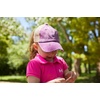 image:imageFunky Junque Girls Criss Cross Ponytail Baseball Cap Kids Messy Bun Hat  Lightweight mesh cap with criss cross elastic bands for camping playgrounds softball volleyball amp recessGrape Washed
