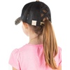 image:imageFunky Junque Girls Criss Cross Ponytail Baseball Cap Kids Messy Bun Hat  Lightweight mesh cap with criss cross elastic bands for camping playgrounds softball volleyball amp recessLeopard Washed