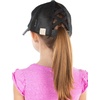 image:imageFunky Junque Girls Criss Cross Ponytail Baseball Cap Kids Messy Bun Hat  Lightweight mesh cap with criss cross elastic bands for camping playgrounds softball volleyball amp recessBlack Washed WBlack Mesh