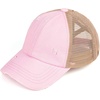 image:imageFunky Junque Girls Criss Cross Ponytail Baseball Cap Kids Messy Bun Hat  Lightweight mesh cap with criss cross elastic bands for camping playgrounds softball volleyball amp recessLight Pink Washed