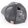 image:imageFunky Junque Girls Criss Cross Ponytail Baseball Cap Kids Messy Bun Hat  Lightweight mesh cap with criss cross elastic bands for camping playgrounds softball volleyball amp recessGrey Washed WGrey Mesh
