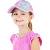 image:imageFunky Junque Girls Criss Cross Ponytail Baseball Cap Kids Messy Bun Hat  Lightweight mesh cap with criss cross elastic bands for camping playgrounds softball volleyball amp recessTie Dye  Baby Pink