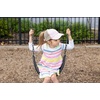 image:imageFunky Junque Girls Criss Cross Ponytail Baseball Cap Kids Messy Bun Hat  Lightweight mesh cap with criss cross elastic bands for camping playgrounds softball volleyball amp recess2 Pack Blue Moon  Light Pink