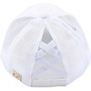 image:imageFunky Junque Girls Criss Cross Ponytail Baseball Cap Kids Messy Bun Hat  Lightweight mesh cap with criss cross elastic bands for camping playgrounds softball volleyball amp recessAlways Be a Mermaid  White