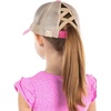 image:imageFunky Junque Girls Criss Cross Ponytail Baseball Cap Kids Messy Bun Hat  Lightweight mesh cap with criss cross elastic bands for camping playgrounds softball volleyball amp recessPink Washed