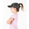 image:imageFunky Junque Girls Criss Cross Ponytail Baseball Cap Kids Messy Bun Hat  Lightweight mesh cap with criss cross elastic bands for camping playgrounds softball volleyball amp recessBasketweave Black