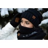 image:imageFunky Junque Hat Scarf Glove Set for Women  Matching Winter Set with Oversized Slouchy Beanie Infinity Scarf amp Cozy GlovesBlack